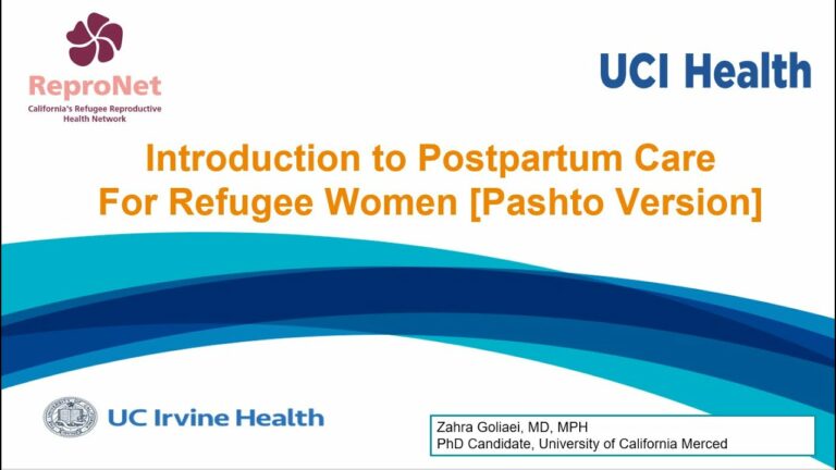 Introduction to Postpartum Care for Refugee Women [Pashto]